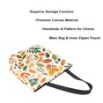 thumbnail image 3 of FORMRS Womens Canvas Tote Bag with Zipper Inner Pocket Shoulder Handbag, Beige Retro Leaves, 3 of 7