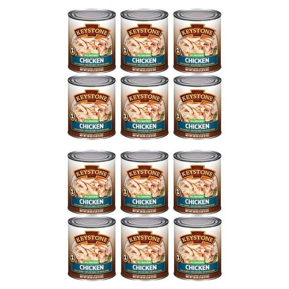 Keystone Fully Cooked Chicken, 28 oz Cans, 12 Pack