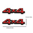 thumbnail image 3 of RV 2 uds Metal negro rojo 4WD 4x4 coche maletero trasero emblema insignia calcomanías pegatina Dodge Rojo Verde, 3 of 5