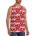 thumbnail image 2 of Fotbe Popcorn2 Men's Camiseta sin Mangas Estampada para Hombres, Playera Casual para Gimnasio, Entrenamiento, Playa-Large, 2 of 7