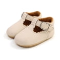 thumbnail image 3 of Newborn Baby Leopard PU Leather Non-slip Soft Sole Toddler Walking Shoes, 3 of 6