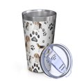thumbnail image 2 of 16oz Tumblers Beagle Dog and Footprints Stainless Steel Vacuum Insulated Double Wall Travel Tumbler Cups Mug with Lid and Straw,Cleaning Brush for Coffee,Tea, 2 of 4