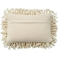 thumbnail image 3 of Mina Victory Shag 14x20" Cotton Skinny Fugga Throw Pillow in Ivory, 3 of 4