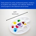 thumbnail image 3 of BAZIC Paint Palette 10 Mixing Oval Tray w/ Thumb Hole, 2-Pack, 3 of 7