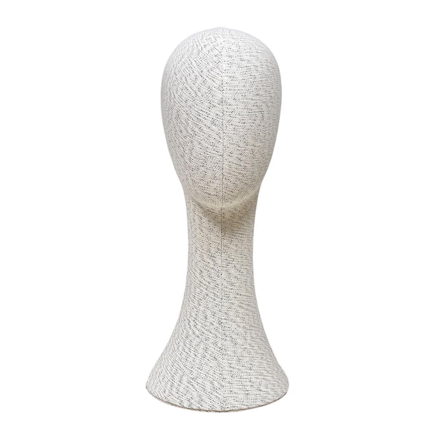 Voxware Mannequin Head Wig Display Head Stand Prop Multifunctional Hat Rack Necklace Holder Foam Linen Stable Base Suitable for Professional Display Salon Hom 45cm