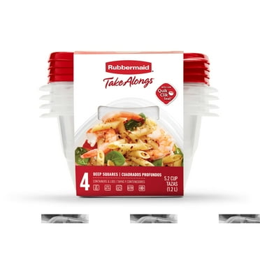 Rubbermaid TakeAlongs Deep Square Food Storage Container (Set of 4)