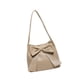 thumbnail image 5 of Bolso de hombro para mujer de piel sintética, informal, portátil, con lazo decorativo, moderno Caqui, 5 of 9