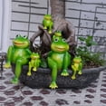 thumbnail image 7 of 6Pcs/Set Cute Resin Sitting Frogs Statue Outdoor Garden Decorative Sculpture Desk Garden Decor S2, 7 of 7