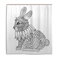thumbnail image 1 of POPCreation Painting The White Rabbit Shower Curtain Waterproof Bathroom Shower Curtain 60x72 inches, 1 of 3