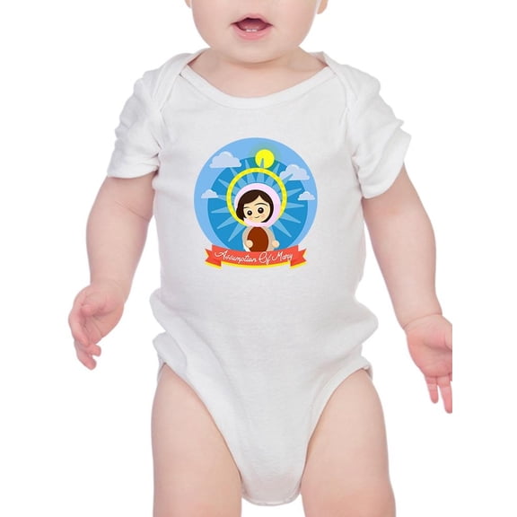 Happy Assumption Of Mary Cute Bodysuit Infant -Image by Shutterstock, 6 Months