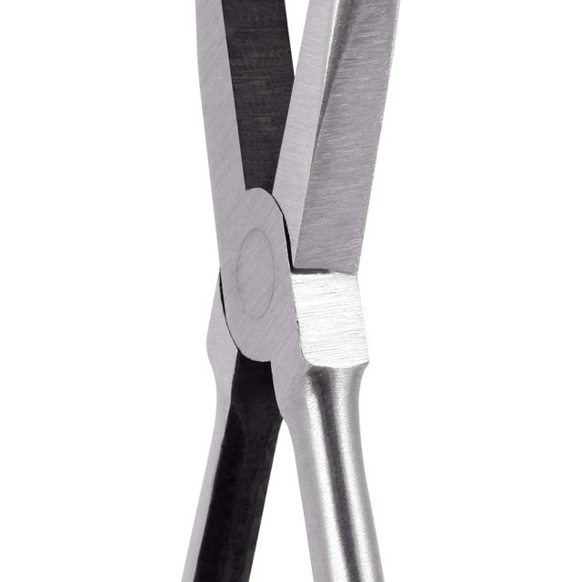 Alicates de punta larga de 45 grados - 28 cm - Alicates de punta larga curvada - Mandíbulas dentadas LingWen 9024735481393