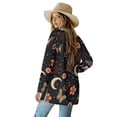 thumbnail image 2 of Garronmavis Womens Cardigan Sweater with Pockets Lightweight Long Sleeve Cardigan Soft Drape Open Front Fall Dusters Plus Size Cover Up Jacket Butterfly Moon Flowers, 2 of 6