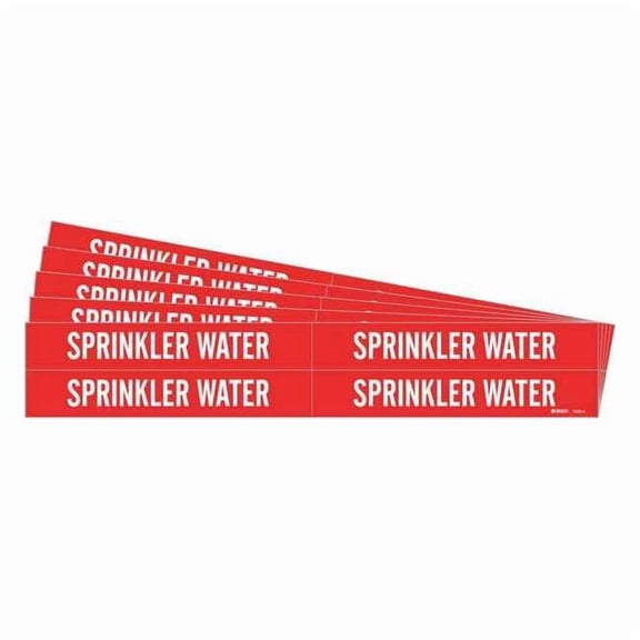 Brady Pipe Marker,White,Sprinkler Water,PK5, 7269-4-PK 7269-4-PK
