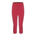 thumbnail image 2 of Capri Leggings for Women, Audhol High Waisted Leggings for Women - Full Length Capri Soft Yoga Pants for Workout Athletic Womens Capri Pants Pink 2XL, 2 of 8