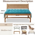 thumbnail image 3 of YEERSWAG 59" x 20" Lake Blue Bench Outdoor Seating Cushion Anti-Fading, 3 of 7