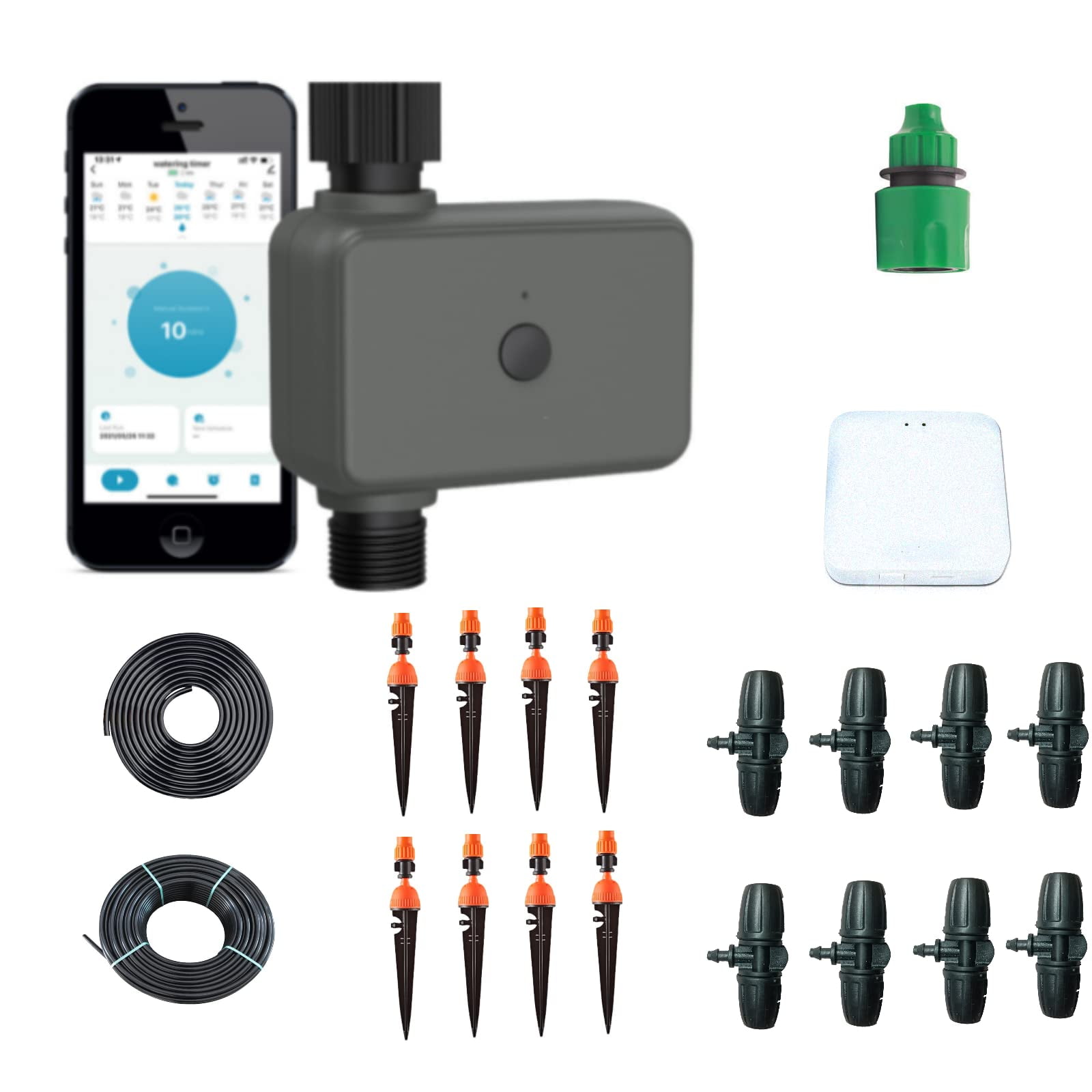 Water Timer for Outdoor，Yard，Smart Garden Watering System with WiFi Hub