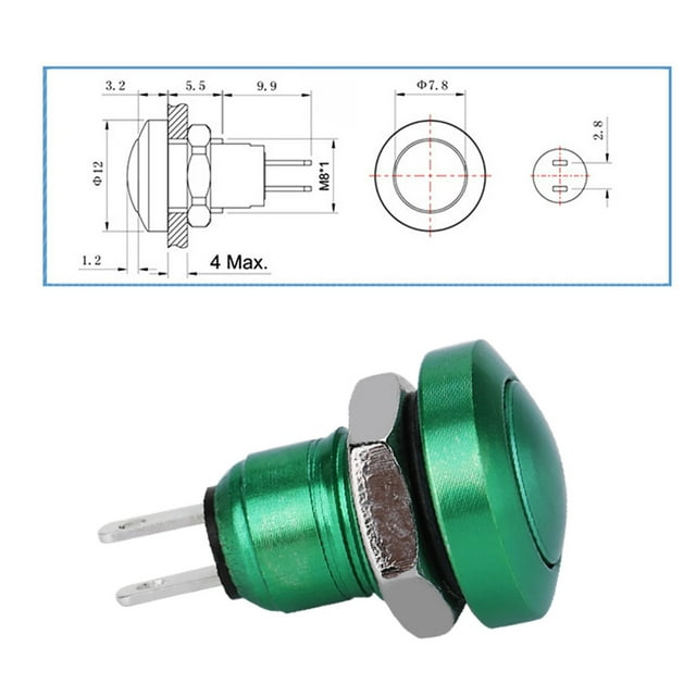 Momentary Push Button, Power Switch Button Switch Push Button Push Button Power Switch Momentary Push Car Momentary For Man For Car Decoration
