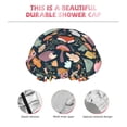 thumbnail image 5 of Kdxio Autumn Fox Owl Print Shower Cap for Women,Elastic and Reusable,Double Waterproof Layers Bathing Hat, 5 of 9
