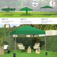 thumbnail image 2 of Songqin 10x10 1-Person Setup Pop Up Canopy Tent, Instant Portable Commercial Canopy Tent, Outdoor Gazebo with 1-Button Push, Wheeled Bag & 4 Sandbags for Home, Party & Outdoor Activities, Dark Green, 2 of 18