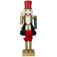 thumbnail image 2 of Northlight LED Lighted Animated and Musical Extendable Nutcracker Soldier Christmas Decoration  -, 2 of 9