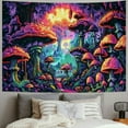 thumbnail image 2 of PRATYUS  Mushroom Tapestry Colorful Wall Tapestry for Bedroom Aesthetic Plants Tapestries Forest Tree Tapestry Wall Hanging for Living Room Dorm (Multi Size) Painting, 2 of 6
