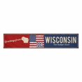 thumbnail image 2 of YUSDECOR Wisconsin État Vintage Signe en Métal Rouillé avec le Drapeau Américain Table Coureur Décor à la Maison pour la Maison Cuisine Mariage Fête Banquet Décoration 16x72 Pouces, 2 of 2