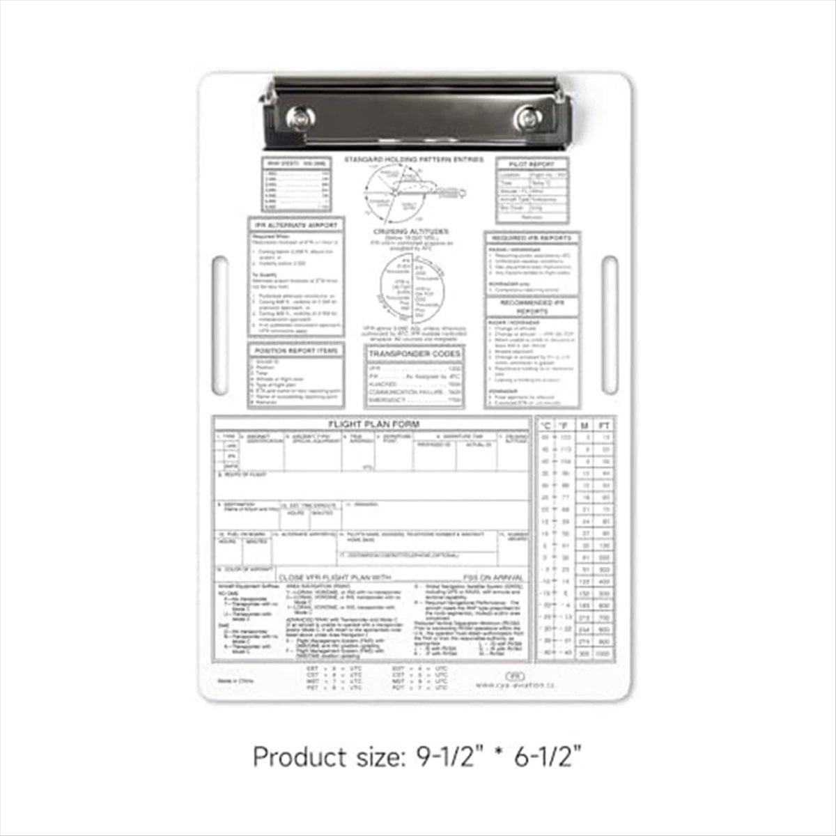 IFR Pilot Clipboard,Upgraded Aluminum Knee Pad Aviation Metal Clip