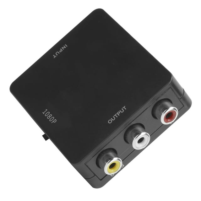 Video Audio Adapter, Converter Convenient Mini For Desktop For Home For Computer For Office Black