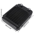 thumbnail image 4 of DIY Liquid Cooling System High-Density Fins 8 Row Aluminum Tubes Radiator 90mm, 4 of 12