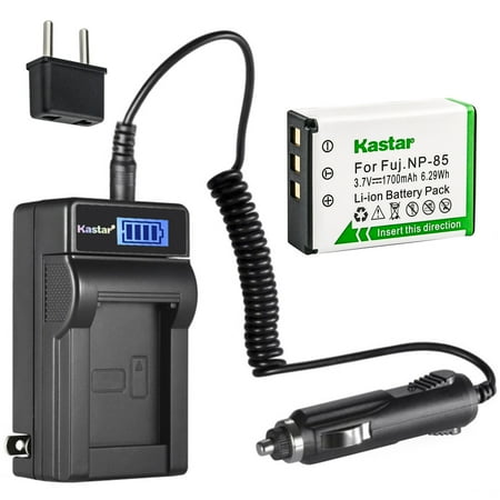 Kastar 1-Pack NP-85 Battery and LCD AC Charger Compatible with Fujifilm FinePix SL240 FinePix SL245 FinePix SL260 FinePix SL280 FinePix SL285 Finepix SL300 FinePix SL305 FinePix SL1000 FinePix S1