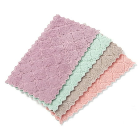 

YuanRX Wipes Absorbent Clean Cloth Wiping Rag Dish Towel Home Kitchen Sink Wipe Corals Kitchen Essential (Clearance)