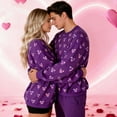 thumbnail image 1 of TaTaai Couple Crew Neck Printed Sweatshirt, Valentine's Day Gift Unisex Long-Sleeve Gift, 1 of 8