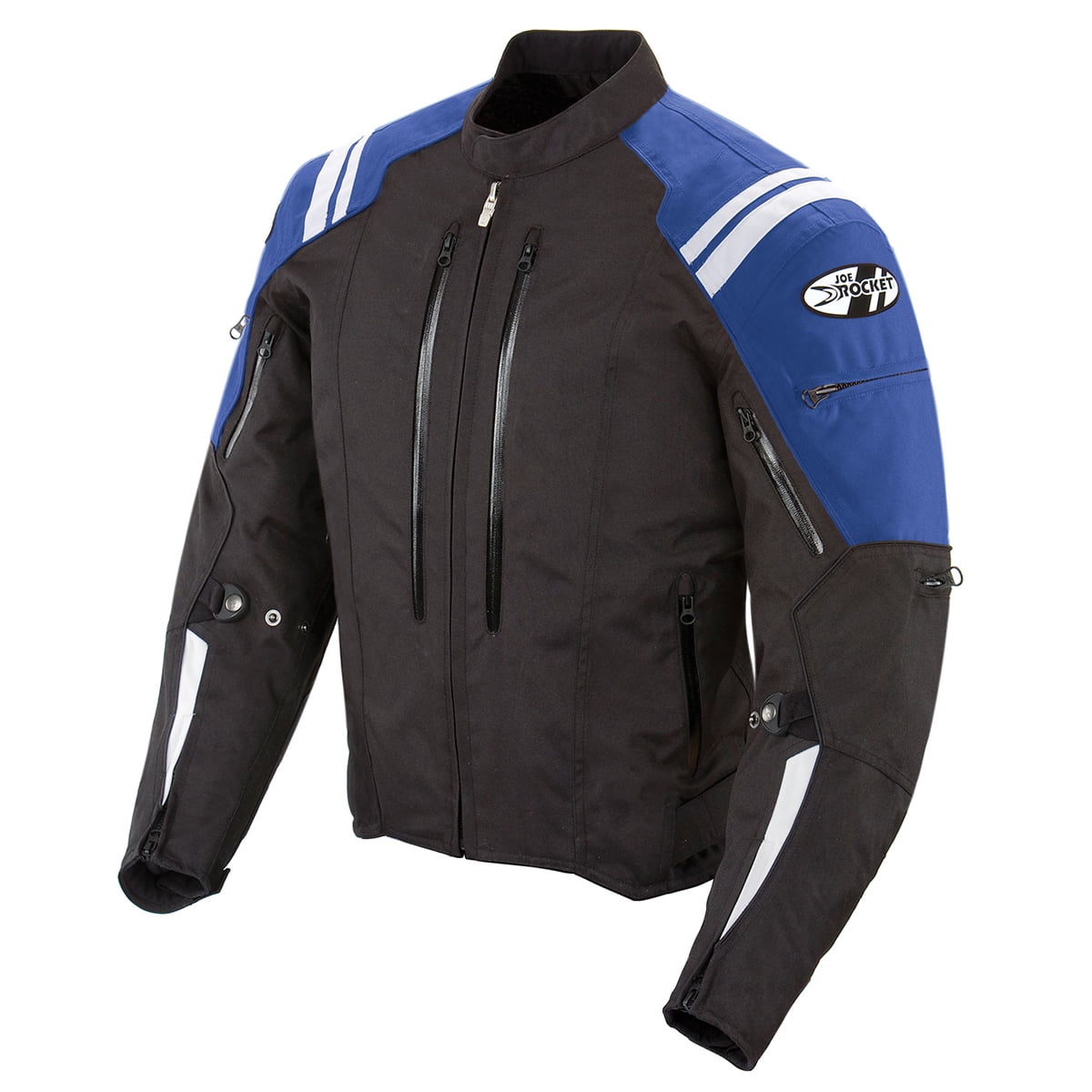 Joe Rocket Atomic 4.0 Mens Black/Blue Textile Motorcycle Jacket