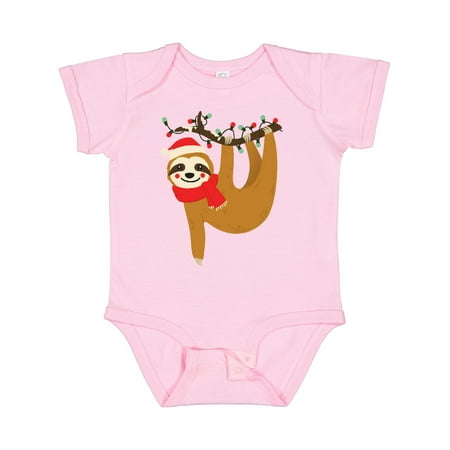

Inktastic Christmas Sloth Boys or Girls Baby Bodysuit