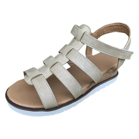 

PEASKJP Ladies Sandals Women s Pace comfort footbed outdoor sandal with adjustable straps Wide Widths Available (Khaki 7)