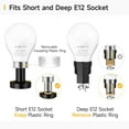 thumbnail image 2 of 3 Pack A15 Ceiling Fan Light Bulbs 40W 2700K Daylight LED E12 Candelabra Small Base Light Bulbs, Non-Dimmable, 2 of 7