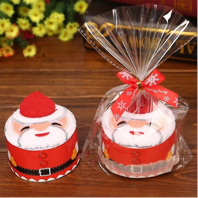 Toallas de mano navideñas, 1 pieza, decoraciones navideñas únicas de Feliz Año Nuevo, exquisita toalla de Papá Noel con árbol de Navidad