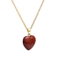 thumbnail image 6 of Gempires Heart Necklace and Earrings Jewelry Set for Women & Teens, Red Jasper, 14k Gold-Plated Jewelry, 6 of 7