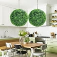 thumbnail image 6 of TROPOW 2 Pcs Artificial Plant Topiary Balls Outdoor, 19" Faux Boxwood Balls Fake Green Plants Decorative Spheres for Front Porch Patio Garden Backyard Home Wedding Decor, 6 of 9