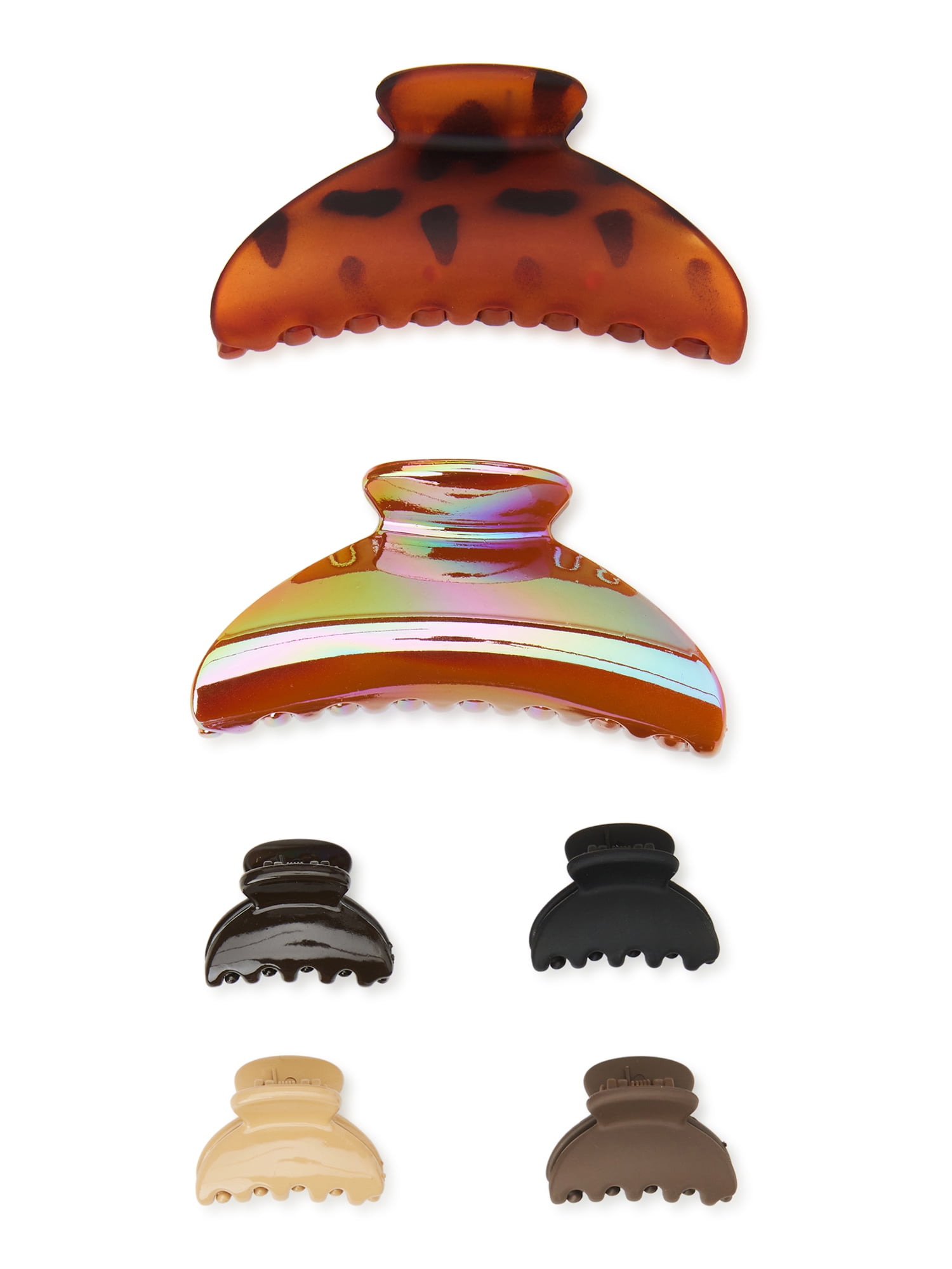 Time and Tru Claw Clips, 6Pack