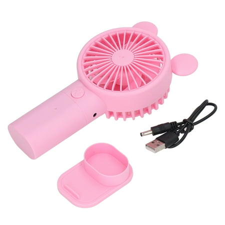 

Dual Drive Fan New Brushless Motor Handheld Fan Detachable Base For Table Pink