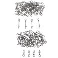 thumbnail image 1 of Conector giratorio de bloqueo DYNWAVEMX negro de Acero inoxidable 100 piezas Clips Fastach de pesca, 1 of 8