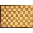 thumbnail image 1 of Ahgly Company Indoor Rectangle Checkered Brown Modern Area Rugs, 7' x 10', 1 of 4