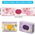 thumbnail image 3 of 90pcs Handmade Wrap Label Tape 9 Styles Lavender Blossom Daisy Honeysuckle Hydrangea Flower Soap Paper Wrapper Label Tags Sleeves Covers Band for Soap Lotion Bars Bath Gift Wrapping, 3 of 9