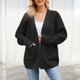 thumbnail image 5 of Suéter Damen-Oberbekleidung, elegant, weich, weicher Strick, lässig, Herbst und Winter (Schwarz, XL) Ygjytge Negro T XL para Mujer, 5 of 7