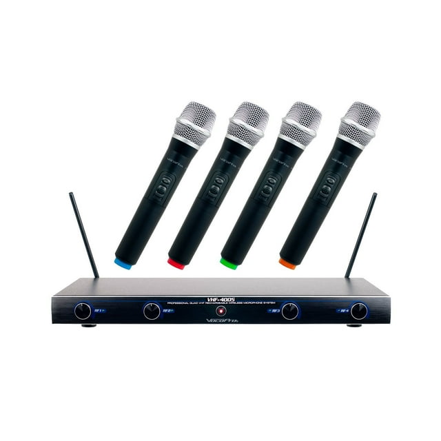 VocoPro VHF40052 Rechargeable VHF Wireless Mic Satellite Radio, Black