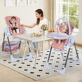 thumbnail image 2 of INFANS High Chair for Babies and Toddlers, Foldable Highchair with 7 Different Heights 4 Reclining Backrest Seat 3 Setting Footrest, Removable Tray Built-in Rear Wheels with Locks, 2 of 8