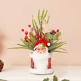 thumbnail image 5 of Christmas Tree 14.7inch Christmas Table Decoration Red Christmas Centerpieces for Tables Mini Christmas Tree Artificial Plants Pines Needles Pines Cones Berries Decoration for Mantel Decor, 5 of 7