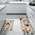 thumbnail image 4 of Coffee Themed Kitchen Rugs and Mats Non-Slip Washable Anti-Fatigue Kitchen Mats 2-Pc Black Kitchen Rug Floor Comfort Mats for Kitchen Sink Front Two-Piece Set, 17x30+17x47 Inches, 4 of 6