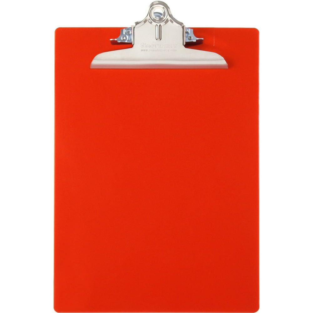 Saunders Recycled Plastic Clipboards, Red, 1 Each (Quantity)